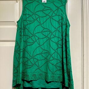 CAbi Gemma Eyelet Tunic tank with matching cami incl.